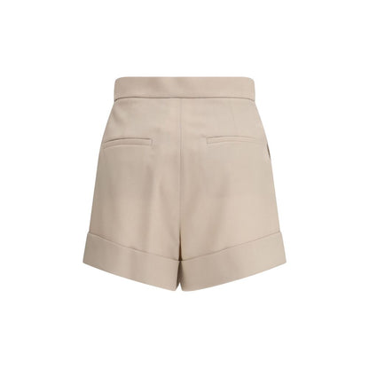 Bicolor Fleece Wool Bermuda Shorts