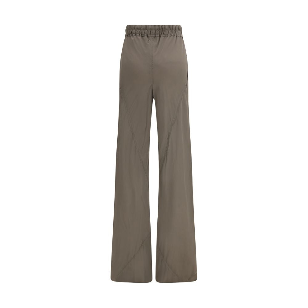 Brown Silk Flared Pants