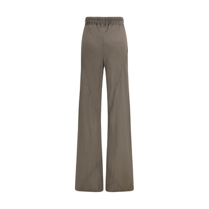 Brown Silk Flared Pants
