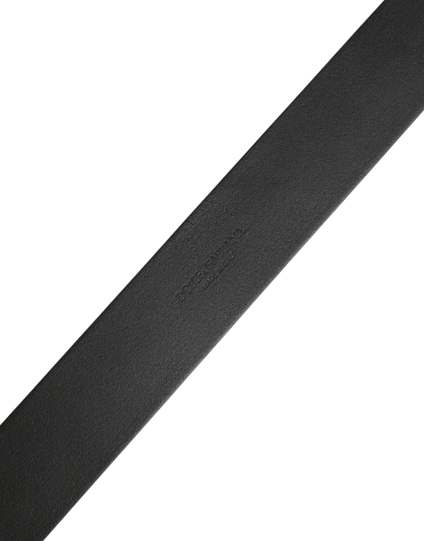 Black Calf Leather Silver Metal Buckle Belt