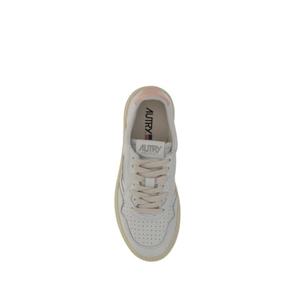 White Calf Leather Bos Taurus Low Top Sneakers