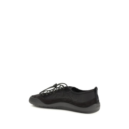 Black Recycled Polyamide Athletic Sneakers
