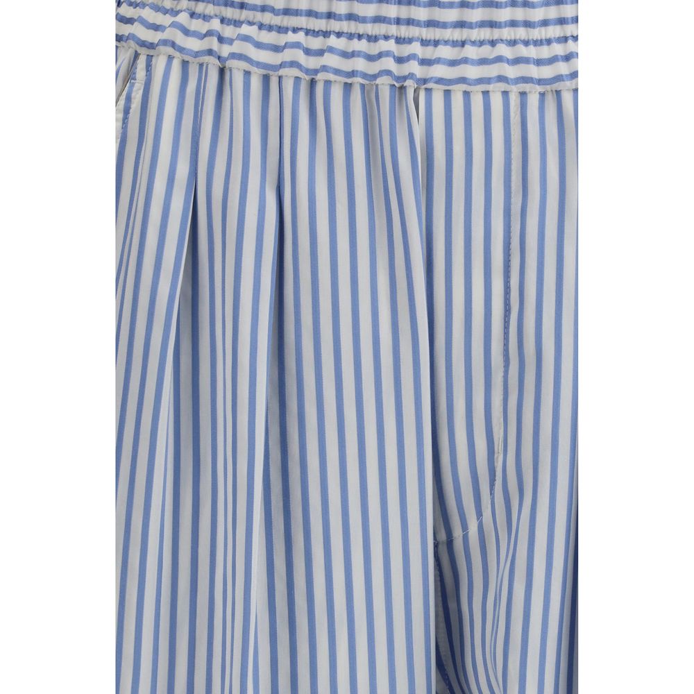 Multicolor Silk Casual Pants