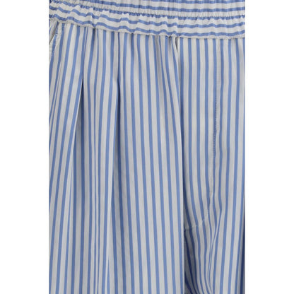 Multicolor Silk Casual Pants