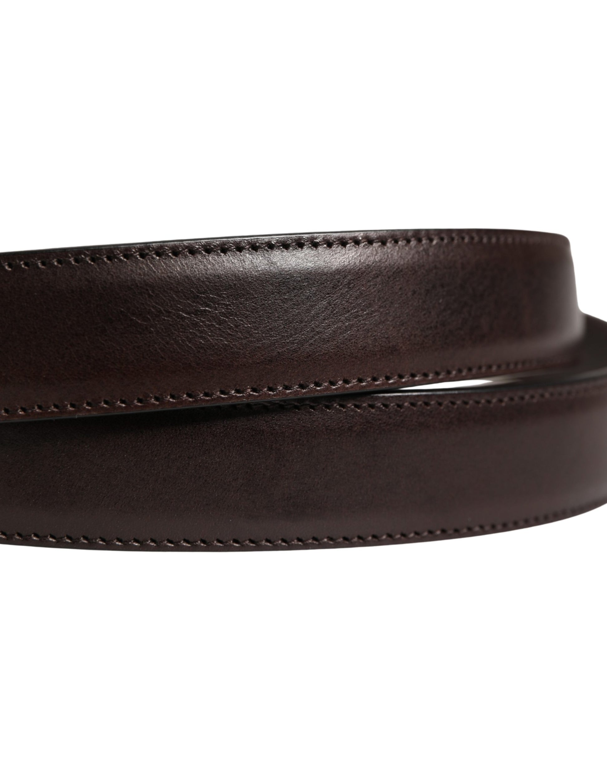 Men Brown Classic Leather Metal Buckle Belt