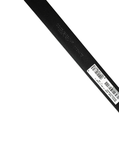 Men Black Classic Leather Metal Buckle Belt