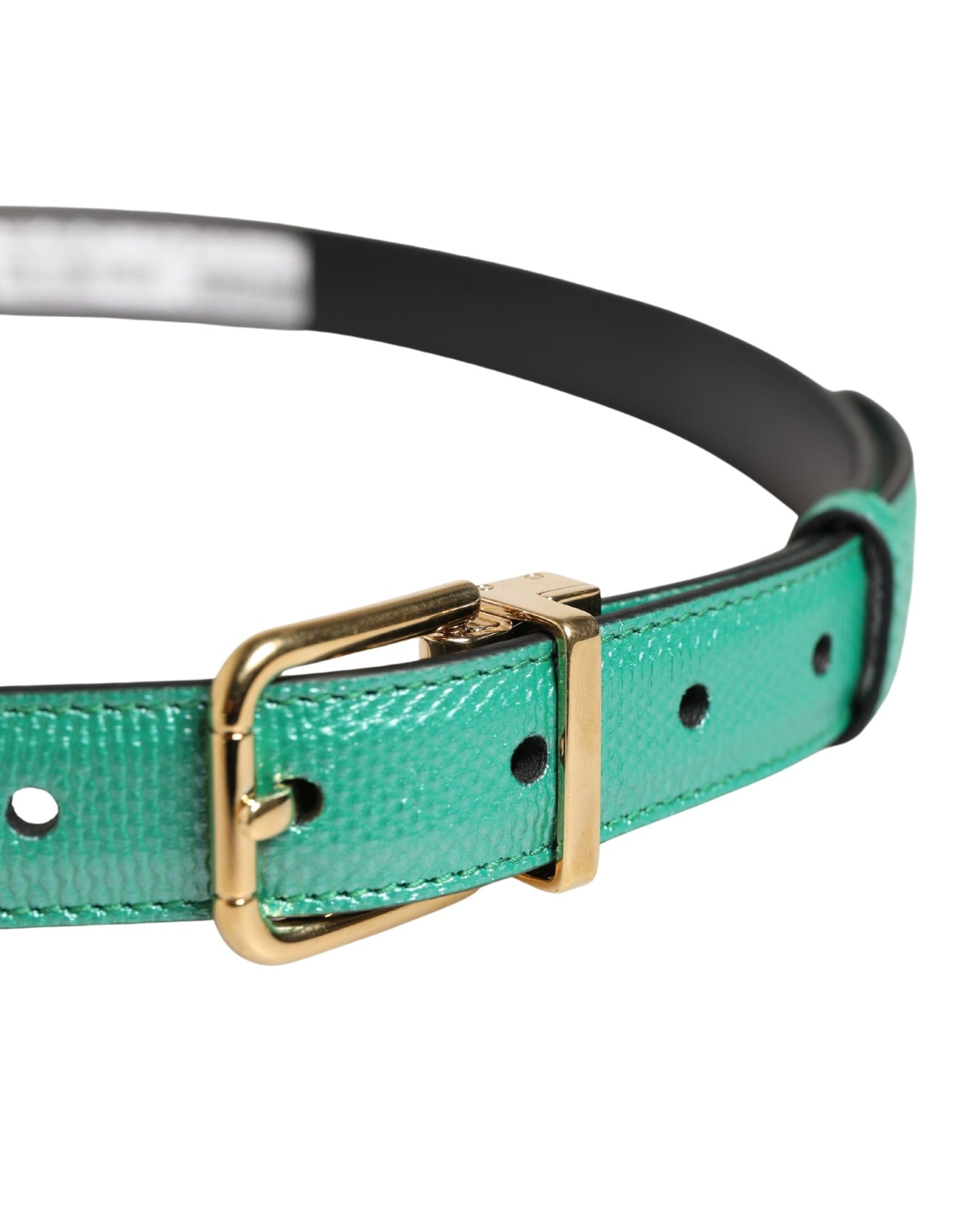Men Green Classic Leather Metal Buckle Belt