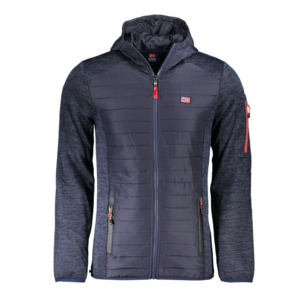 Blu Polyester Men's Jacket