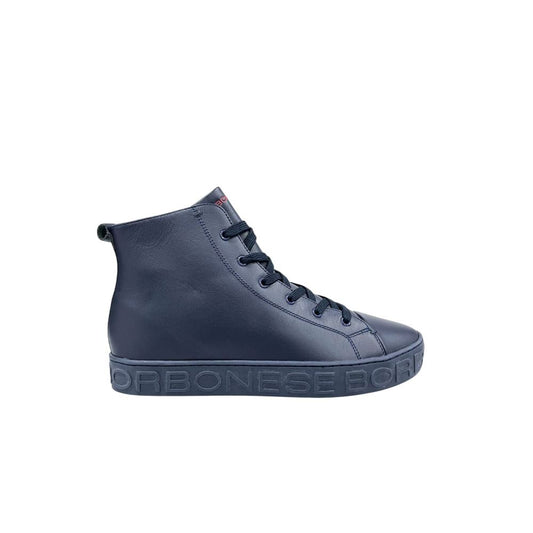 Blue Genuine Leather Men Sneaker
