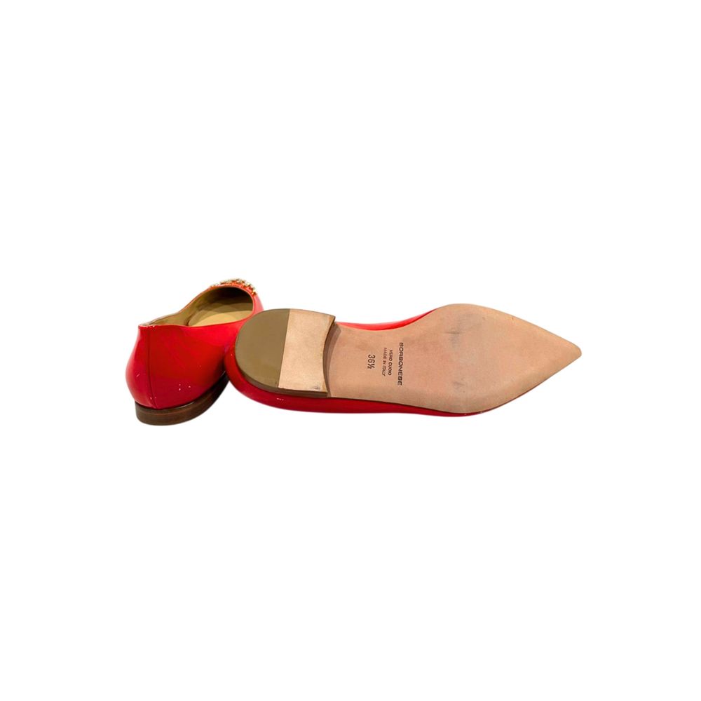 Red Leather Women Sandal