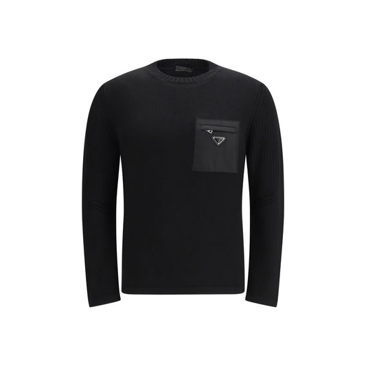 Black Fleece Wool Sweatshirt