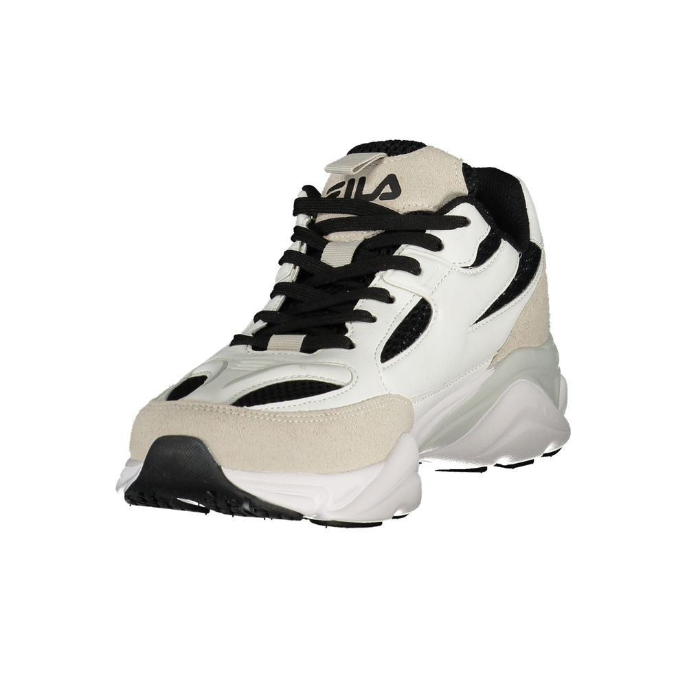 White Polyurethane Men Sneaker
