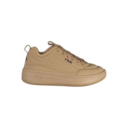 Brown Polyester Athletic Sneakers