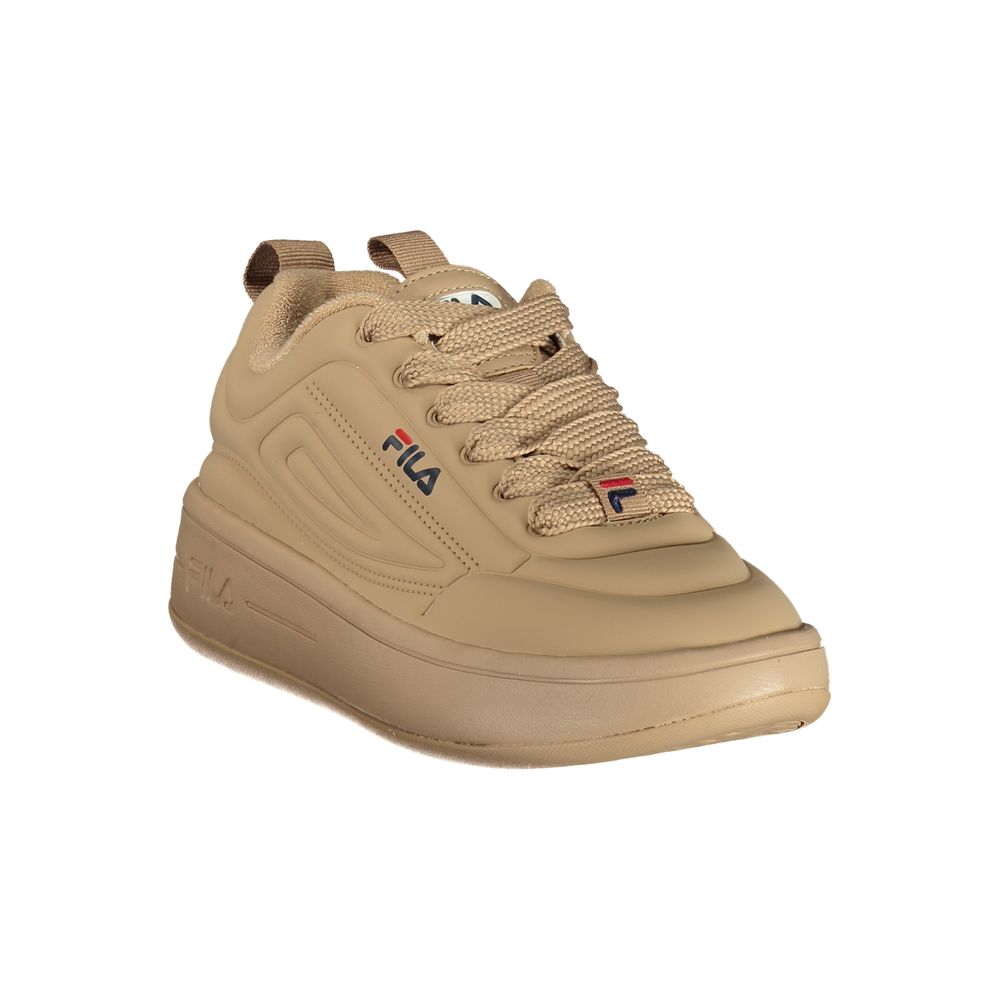 Brown Polyester Athletic Sneakers