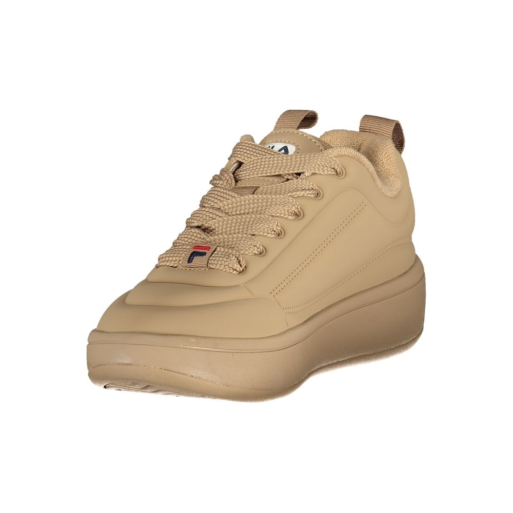 Brown Polyester Athletic Sneakers