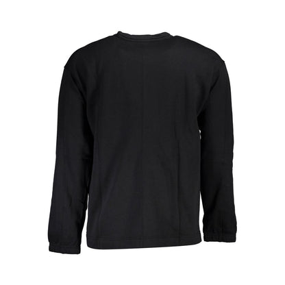 Black Cotton Men Sweatshirt