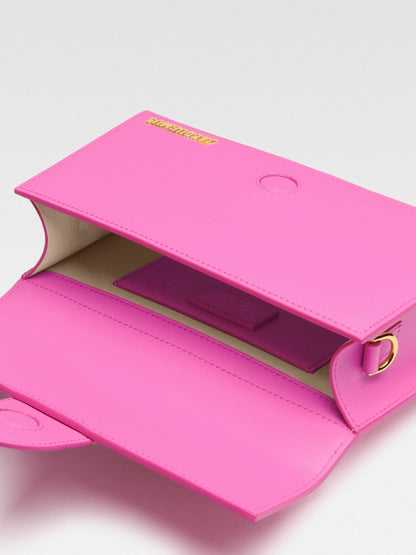 Neon Pink Leather Le Grand Bambino Handbag