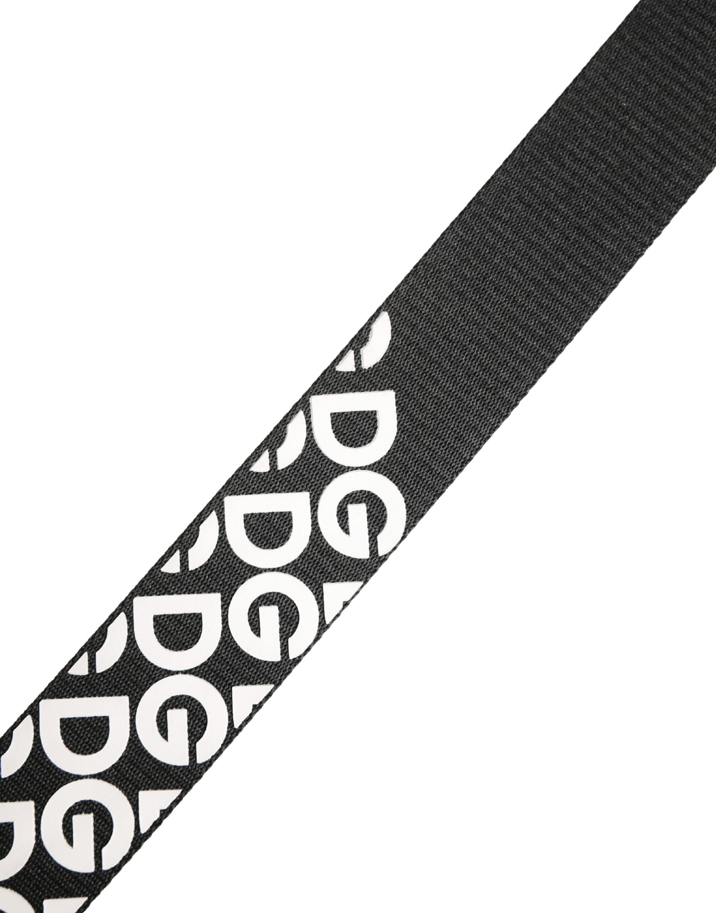 White Black Logo Leather Metal Buckle Belt