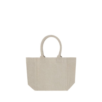 Beige Cotton Shoulder Bag