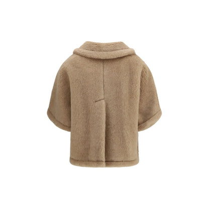 Beige Alpaca Vicugna Pacos Coat