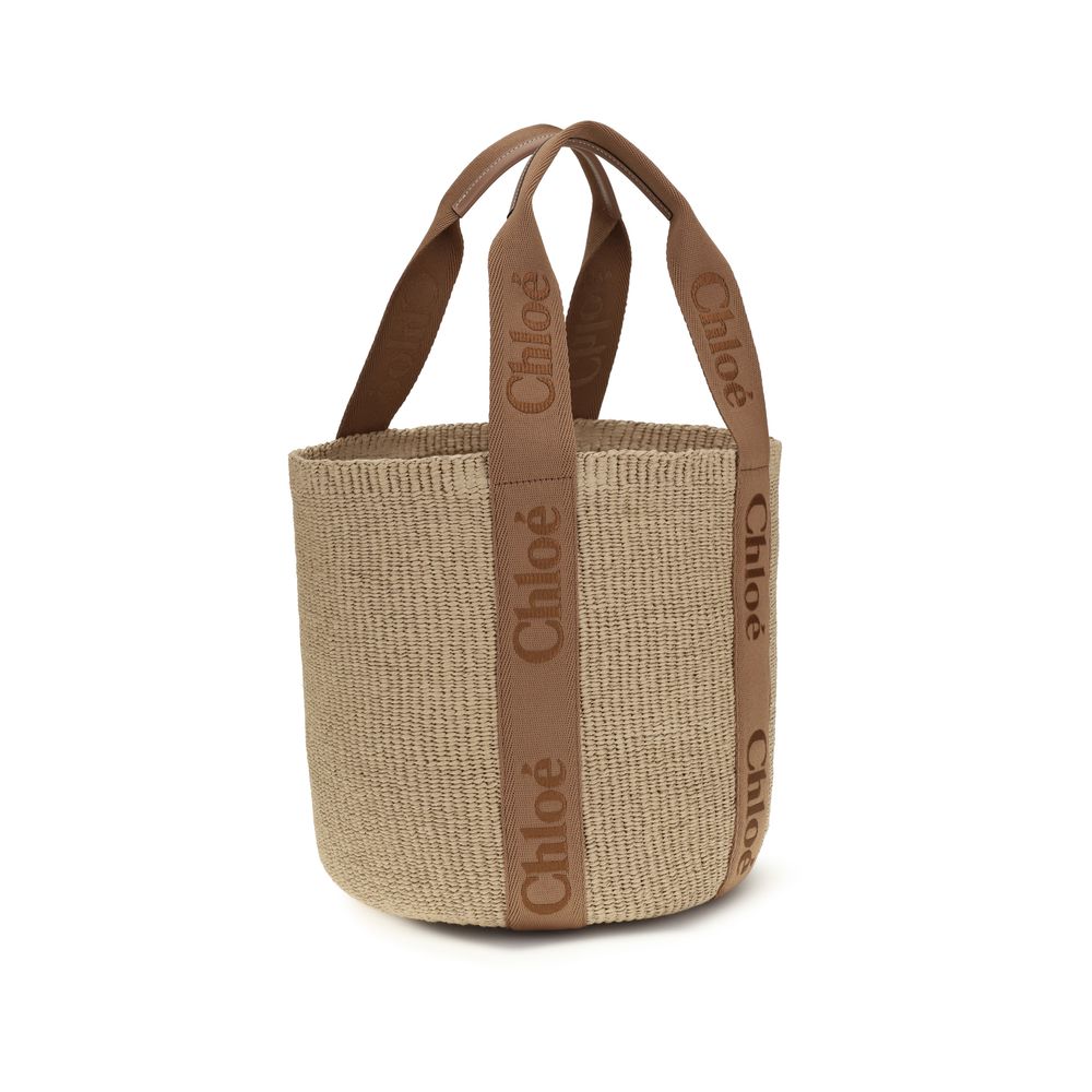 Beige Raffia Handbag