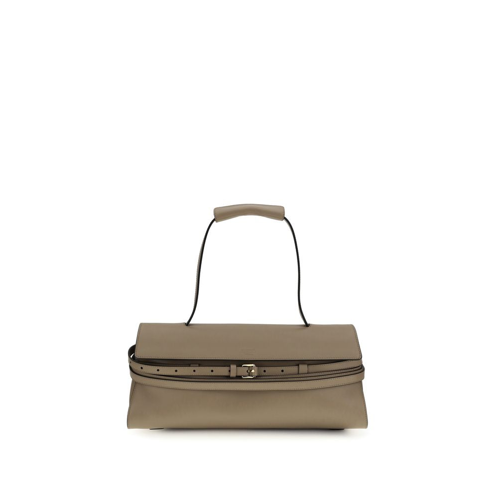 Beige Calf Leather Bos Taurus Handbag