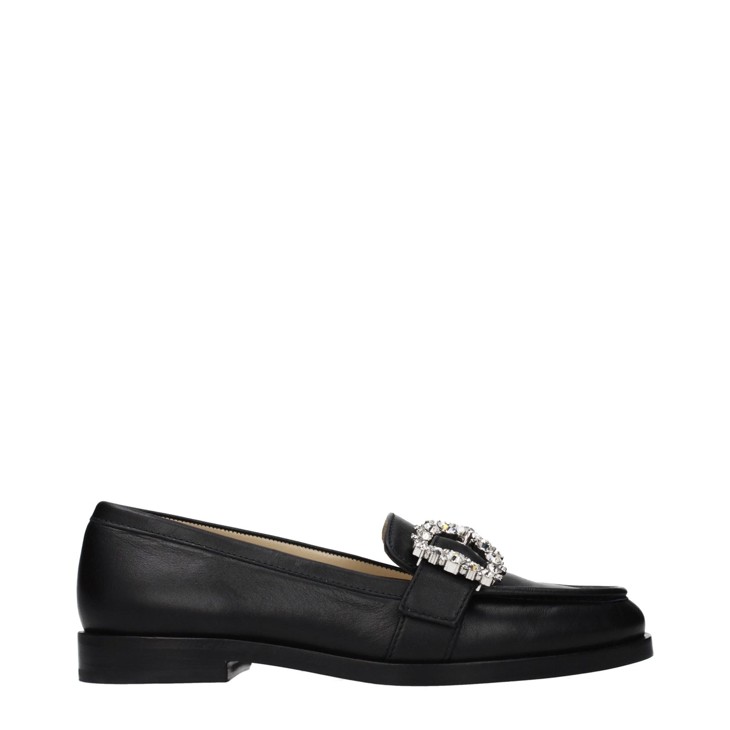 Black Leather Slip-On Loafers