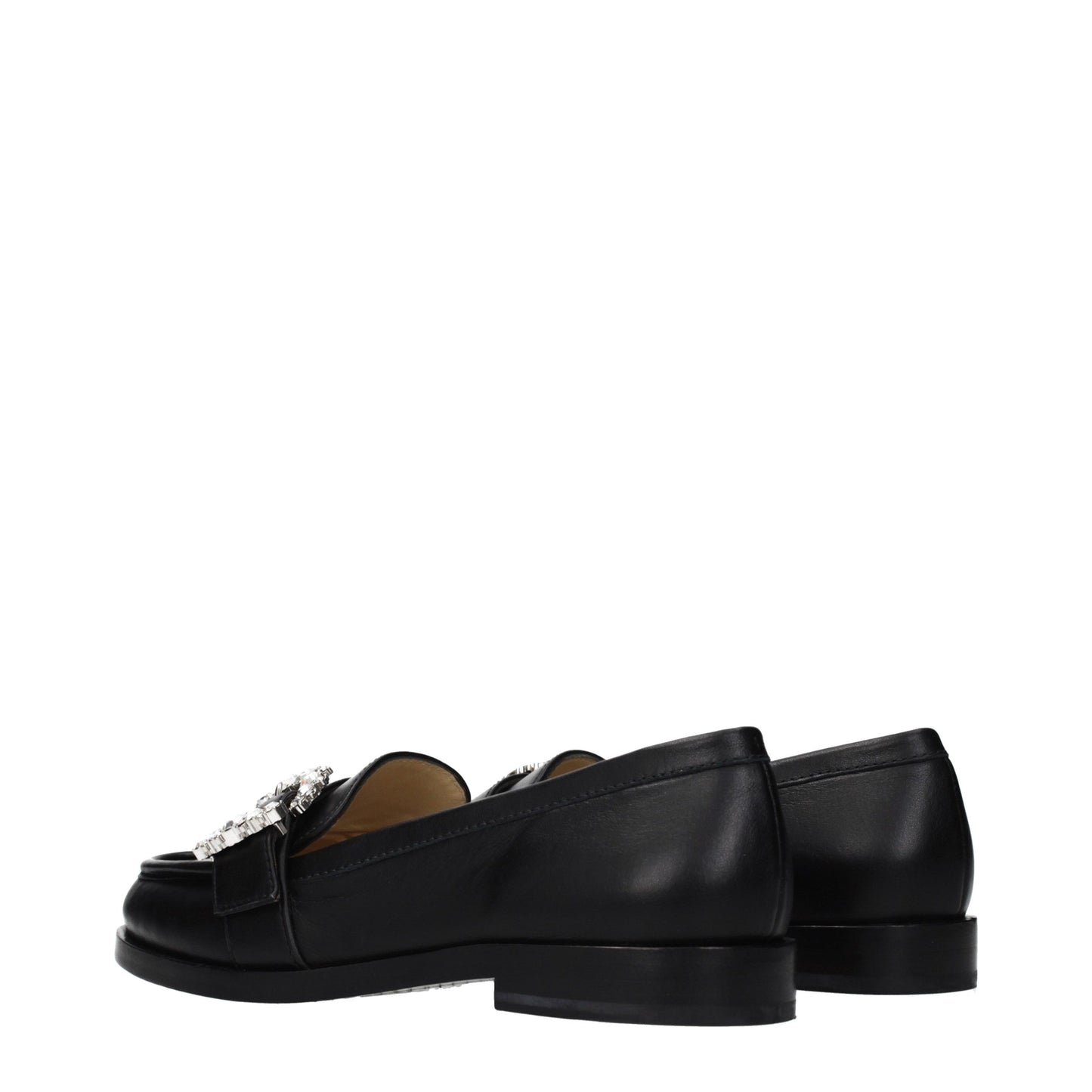 Black Leather Slip-On Loafers