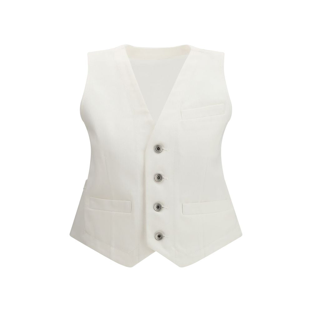 White Cotton Waistcoat
