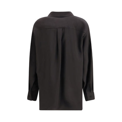 Black Wool Dress Shirt
