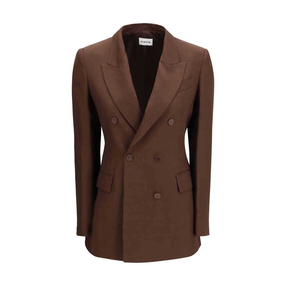 Brown Cotton Blazer