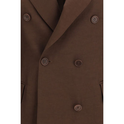 Brown Cotton Blazer