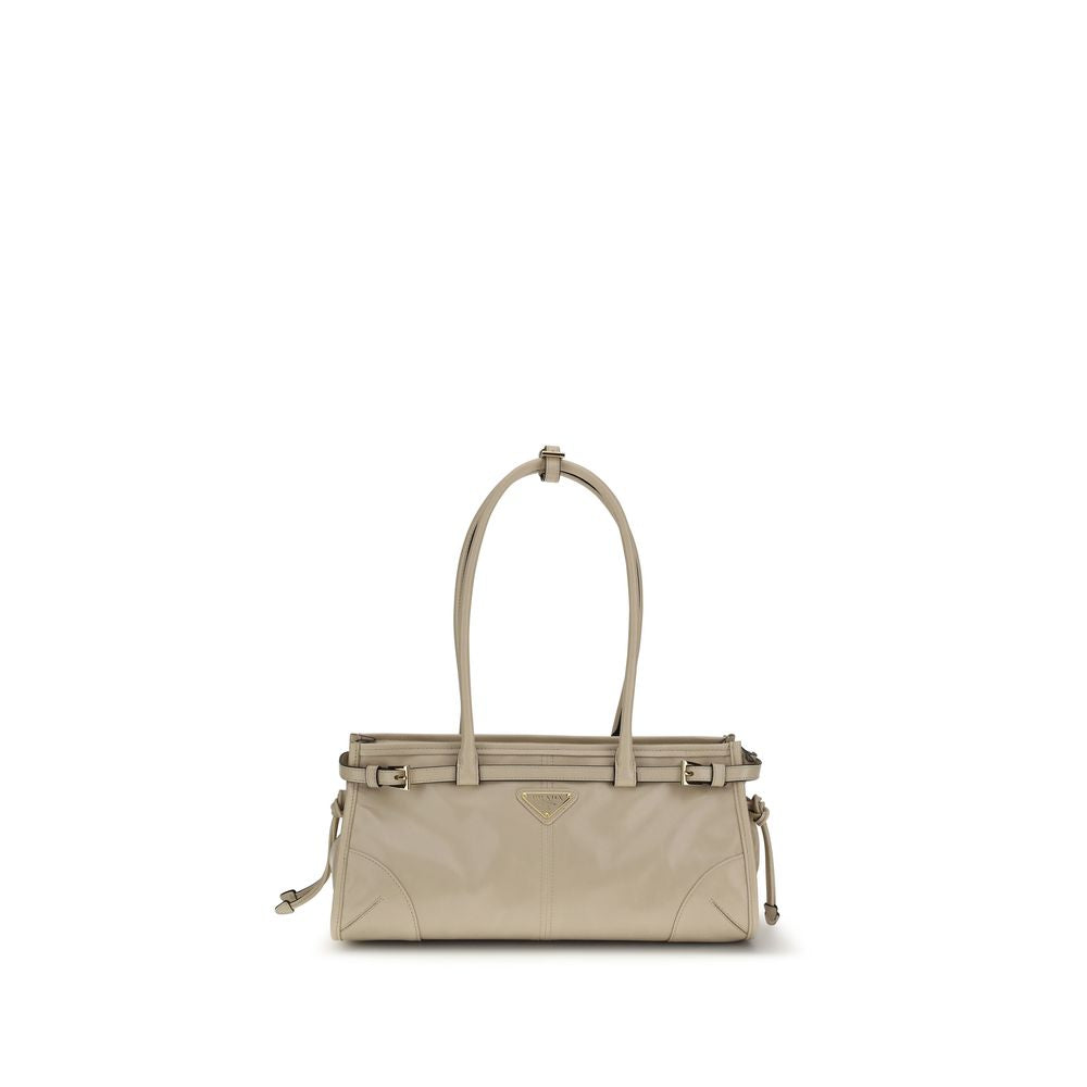 Beige Calf Leather Bos Taurus Shoulder Bag