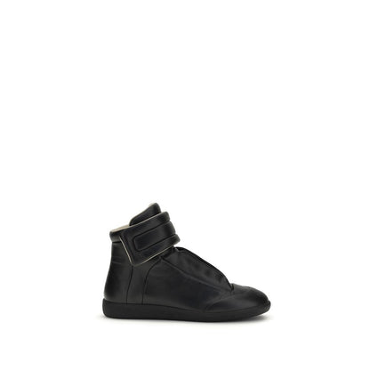 Black Calf Leather Bos Taurus High Top Sneakers