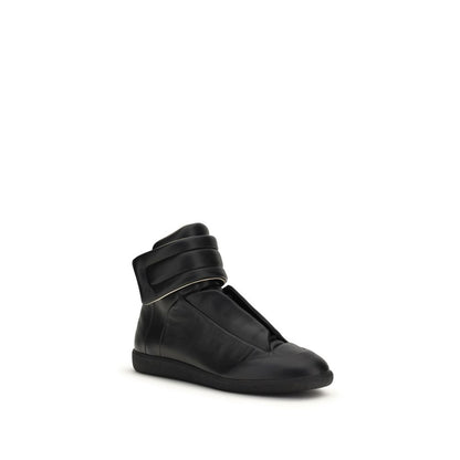 Black Calf Leather Bos Taurus High Top Sneakers