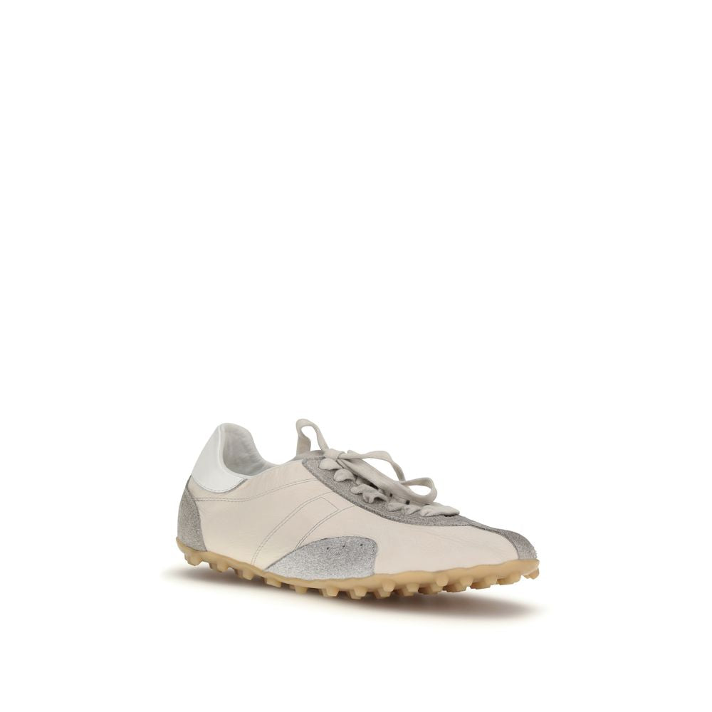 Beige Goatskin Athletic Sneakers