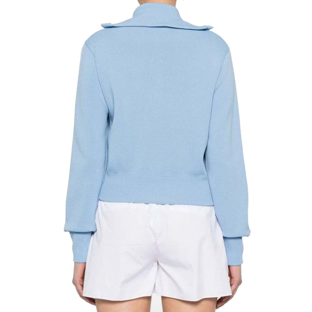 Blue Nylon Cardigan