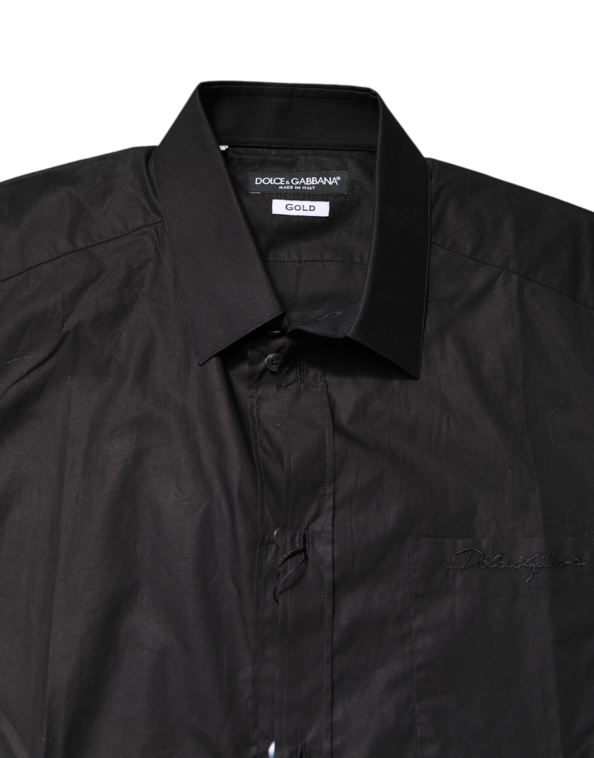 Black GOLD Cotton Collared Formal Dress Shirt