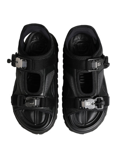Black Logo Detailed Men Chunky Sandals Shoes