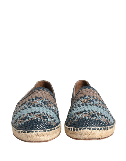 Blue Gray Slip On Buffalo Espadrille Shoes