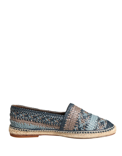 Blue Gray Slip On Buffalo Espadrille Shoes