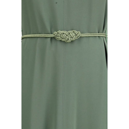 Bicolor Viscose Casual Dress