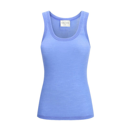 Blue Fleece Wool Top