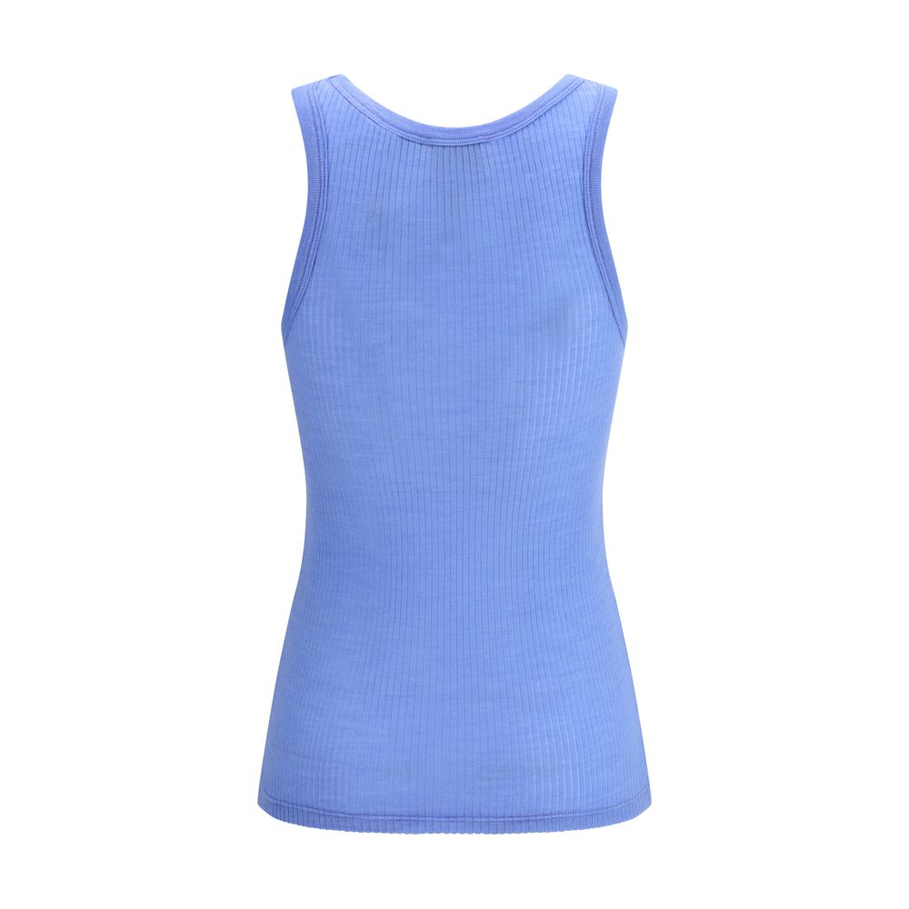 Blue Fleece Wool Top