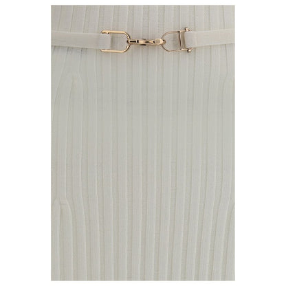 White Wool Casual Dress