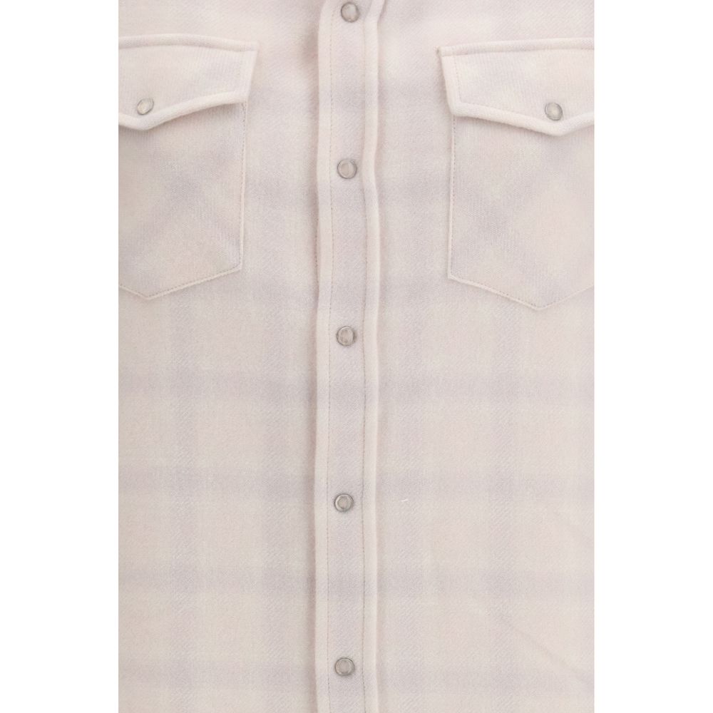 White Cashmere Pattern Shirt