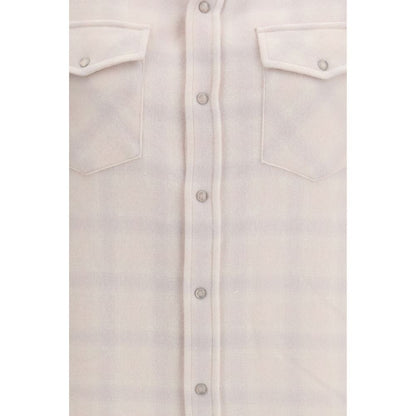 White Cashmere Pattern Shirt
