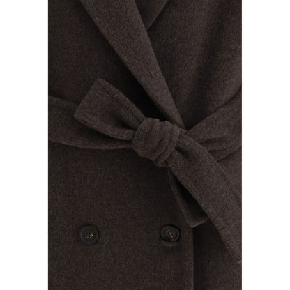 Brown Fleece Wool Coat