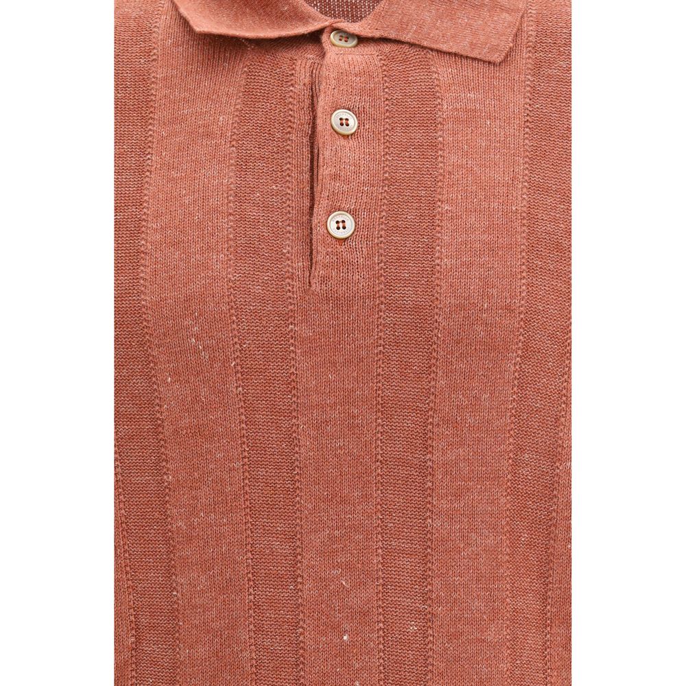 Orange Cotton Polo Shirt