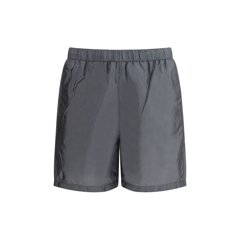 Gray Recycled Polyamide Short And Mini Shorts